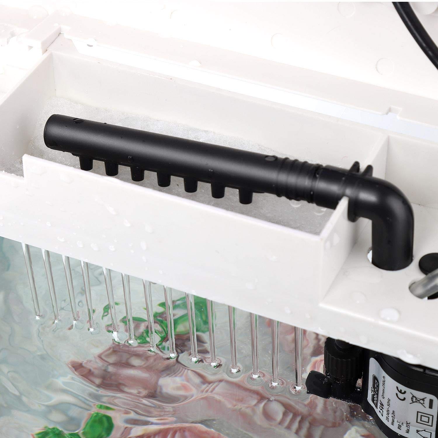 Mini Ενυδρείο - 14L με Φωτισμό LED, Αντλία Νερού και Φίλτρο, Λευκό Nobleza 30002